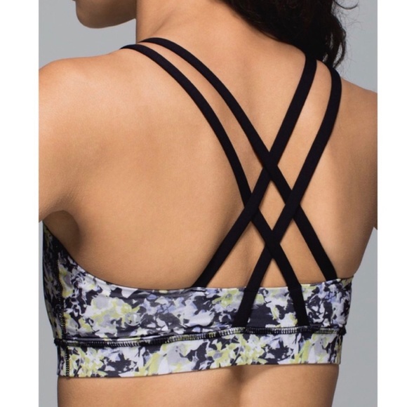 lululemon athletica Other - Lululemon energy sports bra crosscourt petal black